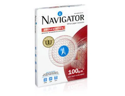 Produktbild von Navigator PRESENTATION A4, Weiß, 100 g/m2, ISO 9001, ISO 9706, ISO 9708, ISO 14001