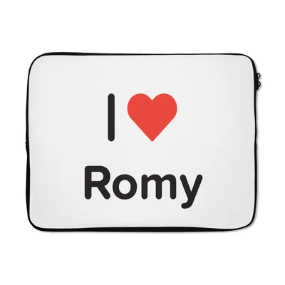 Produktbild von MuchoWow® Laptop Hülle 17 Zoll Laptoptasche Ich liebe - Romy - Mädchen - Zipper - Schutzabdeckung