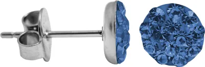 Produktbild von Kristalliner Ohrstecker Chirurgenstahl in verschiedenen Farben Größe - 8 mm Farbe - Blau