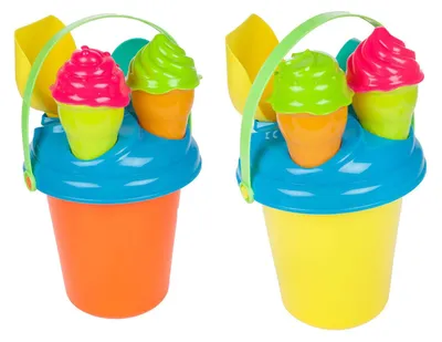 Image de Toi-toys Play Out Beach Set Seau et moules à glace, 8 pièces.