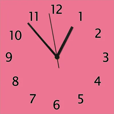 Produktbild von Wallario Design Wanduhr Pastellrot aus Echtglas, Größe 30 x 30 cm
