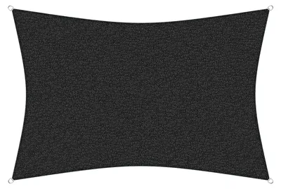 Produktbild von sunprotect 83442 Professional Sonnensegel, 6 x 4 m, Rechteck, wind- & wasserdurchlässig, schwarz
