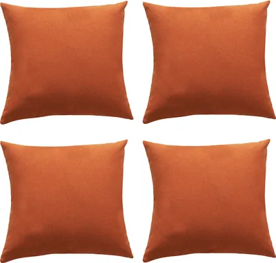 Obrázek produktu pro Venkovní terasa Balkon Vodotěsné polštáře Kryty čtvercový polštář kryt pro zahradní stan gauč（4 kusy，45*45cm，Orange）