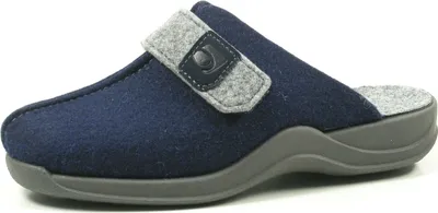 Produktbild von Rohde 2315-56 Vaasa-D Schuhe Damen Hausschuhe Pantoffeln Filz Weite G , Größe:35 EU, Farbe:Blau