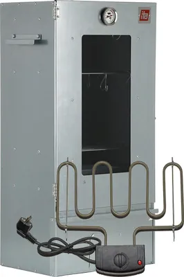 Produktbild von ITA Räucherofen 7002 - Premium Räucherschrank aus Edelstahl - 3 Etagen 81 cm - Sichtfenster - Qualität  EU - Smoker - Direkt vom Hersteller