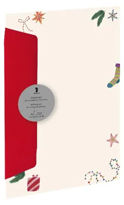 Produktbild von RÖSSLER Briefpapier Set Weihnachten Weihnachtsaccessoires 5 Blatt/5 Briefumschläge DIN A4