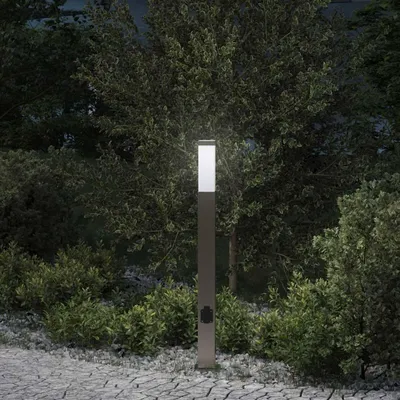 Produktbild von Pollerleuchte mit Auslass 80 cm Edelstahl IP44