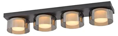 Productafbeelding van Zwarte plafondlamp Rika 4-lichts zwart