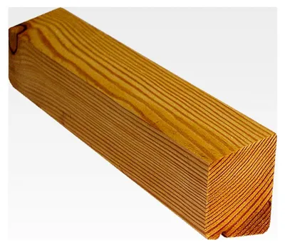 Produktbild von Querriegel aus Lärche mit abgeschrägter Wasserabrissnut, 45x68 mm, 120 cm