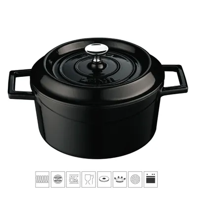 Produktbild von LAVA LVYTC32K2B Kochtopf inkl. Deckel, Gusseisen/Gussaluminium, 32 cm Durchmesser, Induktionsherd-geeignet