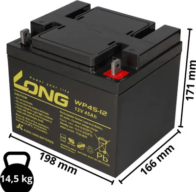 Image de Kung Long WP45-12 VDS12V 45Ah Pb Batterie plomb-gel AGM