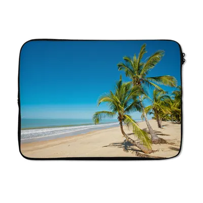 Produktbild von MuchoWow® Laptop Hülle 14 ZollStrand - Meer - Palme Laptoptasche - Laptoptasche - Stoßsicher - Schutzhaube