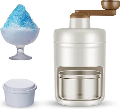 Produktbild von Manueller Eiszerkleinerer- Crusher Rotary - Cocktails Slush Machine Ice Cube Crusher - mit Eiswürfelschalen - für Bar Küche vereist Trinken zubehö