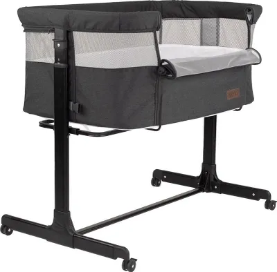 Produktbild von Novi Beistellbett Co-Sleeper Baby 0–6 Monate höhenverstellbar mit Rollen & Anti-Reflux Funktion inkl. Matratze