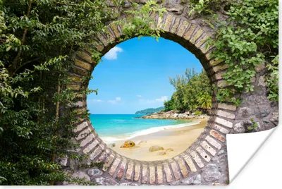 Produktbild von MuchoWow® Poster Strand - Meer - Aussicht - Sommer 90x60 cm - Schlafzimmer