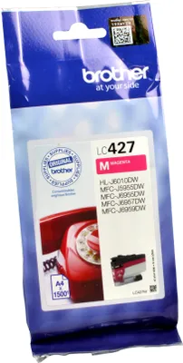 Produktbild von Brother LC-427M, Standardertrag, Magenta, Tinte auf Pigmentbasis, 1 Stück(e), 1500 Seiten, Einzelpackung