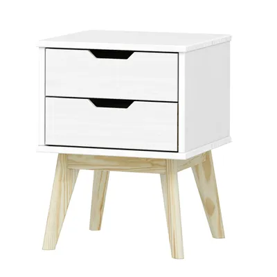 Immagine prodotto di Comodino 2 cassetti BONITO laccato bianco