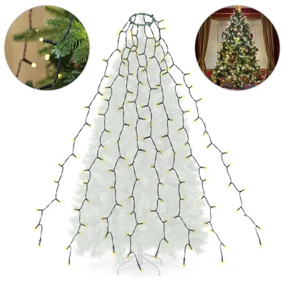 Produktbild von SALCAR 2m Weihnachtsbaum Lichterkette LED mit Ring, Christbaumbeleuchtung Weihnachtsdeko, Weihnachtsbeleuchtung, Warmweiß