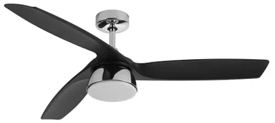 Obrázok produktu pre Energeticky úsporný stropný ventilátor s LED osvetlením a diaľkovým ovládaním Bronx chróm 132 cm