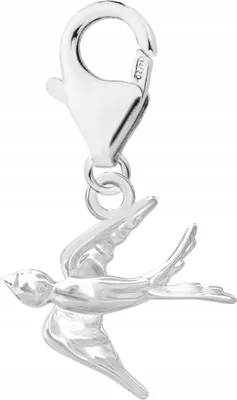 Produktbild von Silber Karabiner Anhänger mit Schwalbenvogel SILBER 925