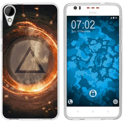 Produktbild von PhoneNatic Case kompatibel mit HTC Desire 825 Silikon-Hülle Element Feuer M3