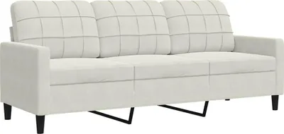 Produktbild von vidaXL 3-Sitzer-Sofa Creme 180 cm Samt