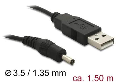 Produktbild von USB Kabel Delock A -> DC 3,5x1,35 St/St 1.50m
