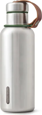 Produktbild von black+blum BAM-IWBB-S010, 0,5 l, Olive, Edelstahl, Kunstleder, Silikon, Edelstahl, 12 h, 24 h, 7,3 cm