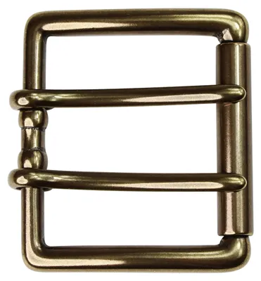 Produktbild von FRONHOFER Gürtelschnalle, Messing, Doppeldornschnalle, zeitlose Schnalle 4 cm