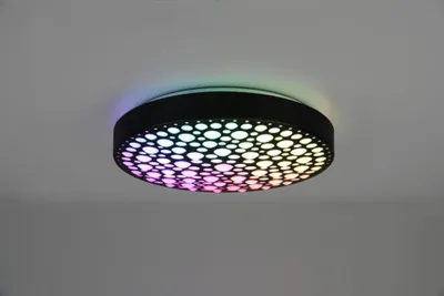 Obrázek produktu pro TRIO Reality R67161132 CHIZU stropné svietidlo SMD LED D400mm 22W/2500lm 2700-6000K RGB, ?ierna matná, stmievate?né, dia?kový ovláda?
