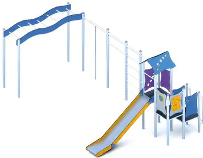 Immagine prodotto di Parco giochi Scivolo Struttura di arrampicata Area giochi Area di movimento Parco di arrampicata
