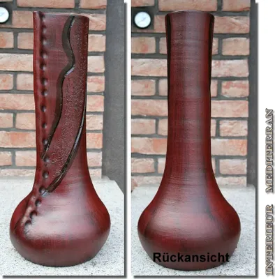 Produktbild von BODENVASE "FALLUS" - Größe: ca.50 CM Bordeaux / Weinrot