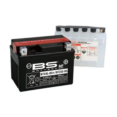 Zdjęcie produktu dla Akumulator Bs Battery Btx4l AGM – przezroczysty  Przezroczysty, jeden rozmiar