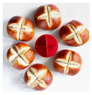 Produktbild von Brötchenstempel für Laugenbrötchen Ø 7,5 cm / H 2 cm