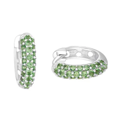 Produktbild von 925er Silber Prinzessin Lillifee Creolen Mädchen mit Zirkonia, grün
