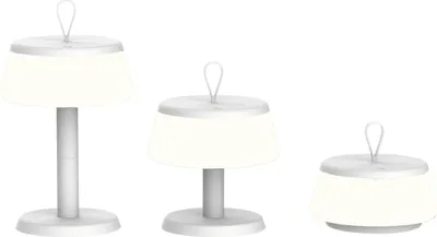 Immagine prodotto di Lampada da tavolo Samos 3 in 1 - Bianca - H7 x Ø14