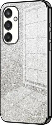Produktbild von Glitzer Hülle für Samsung Galaxy S25 - Phonesta Crystal Sparkle Silikon Back Cover - Schwarz
