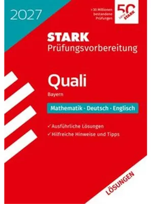Immagine prodotto di STARK Lösungen zu Mathematik, Deutsch, Englisch 9. Klasse - Quali Mittelschule 2027 Bayern - Prüfungsvorbereitung