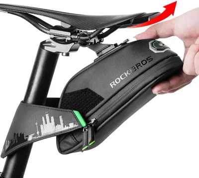 Produktbild von ROCKBROS Fahrrad Satteltasche Fahrradtasche für MTB Rennrad Fahrrad Sitztasche Wasserdicht Schwarz 1L