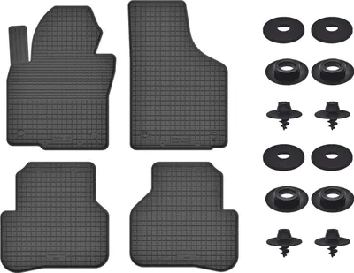 Produktbild von Gummimatten Mit Stoppern Für: Volkswagen Passat B6 (2005-2010) Schwarz Set
