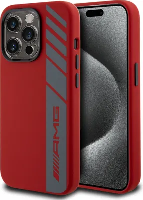 Image de AMG iPhone 15 Pro Coque arrière - Rouge