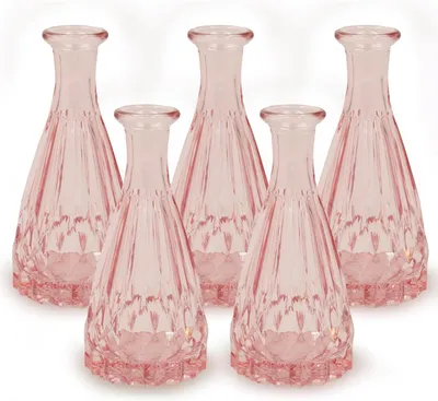 Immagine prodotto di Piccolo set da 5 vasi in vetro, design moderno, ideali per la decorazione della tavola