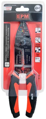 Produktbild von 4-In-1-Crimpzange Für Stecker, 215 Mm, Industriequalität - E-400-0056