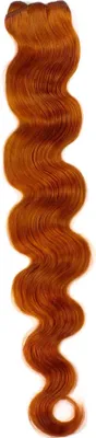Produktbild von hair2heart Echthaar Tressen zum Einnähen Extensions Gewellt - 60cm 100g 8/43 hellblond rot-gold