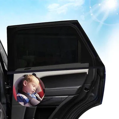 Produktbild von Famanu Auto-Sonnenschutz mit UV-Schutz für Kinder - Auto-Sonnenschirm für Babys, Erwachsene und Haustiere