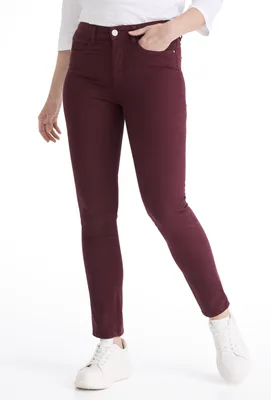 Produktbild von Stooker Women MILANO DENIM THERMO Damen 5-Pocket-Jeans Magic Shape Fit 48 (Länge 30) dark bordeaux