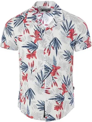 Produktbild von Brandneu Designer Kurzarm Hemd CARISMA CRM9159 Weiß bunt M