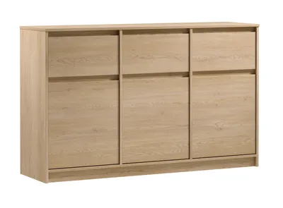 Produktbild von AX LIVING Kommode mit Schubladen Mormanno K3T3S – 138cm, Eiche Cremona