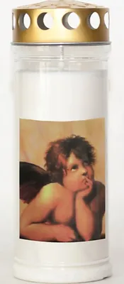 Produktbild von 24 Wochenbrenner mit Golddeckel 7 Tage mit Engel Motiv