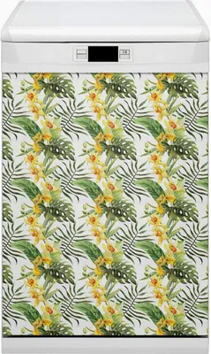Produktbild von Magnetmatte Geschirrspüle Abwaschbar Küche Magnete  Nachbildung 45x80 cm  - Exotisches Blatt